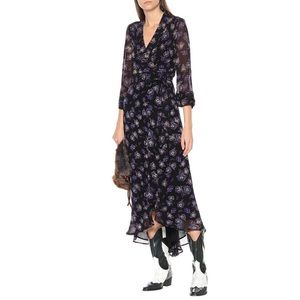 Brand NEW WITH TAGS GANNI Wrap Printed Dress
